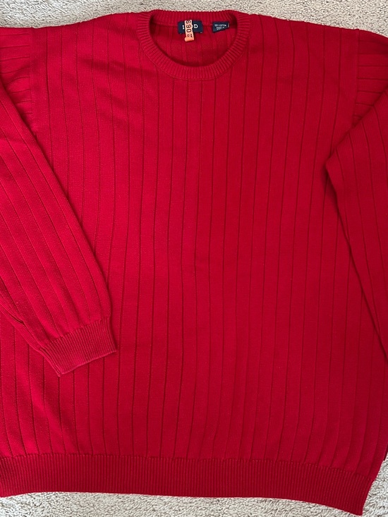Izod Other - Men’s Izod Red Ribbed Crewneck Sweater